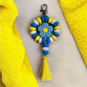 Colorful Floral Keychain